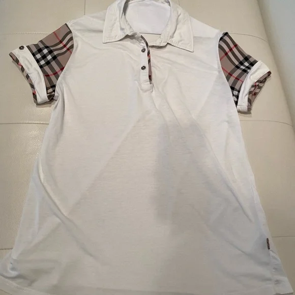 トップス BURBERRY Vintage Polo shirt Nova check BURBERRYS Beige Nova Check Polo shirt Short sleeve 100% Cotton Men
